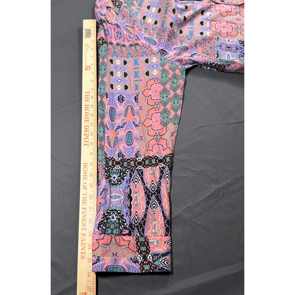 Raga Man Patchwork Print Viscose Button Down Shir… - image 5